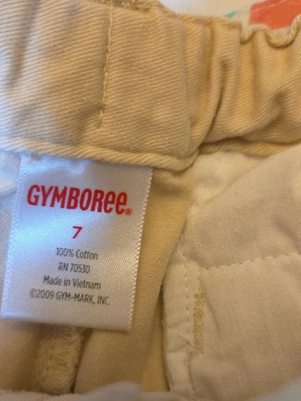 Gymboree Beige Bermuda Shorts with Polka Dot Tie Belt